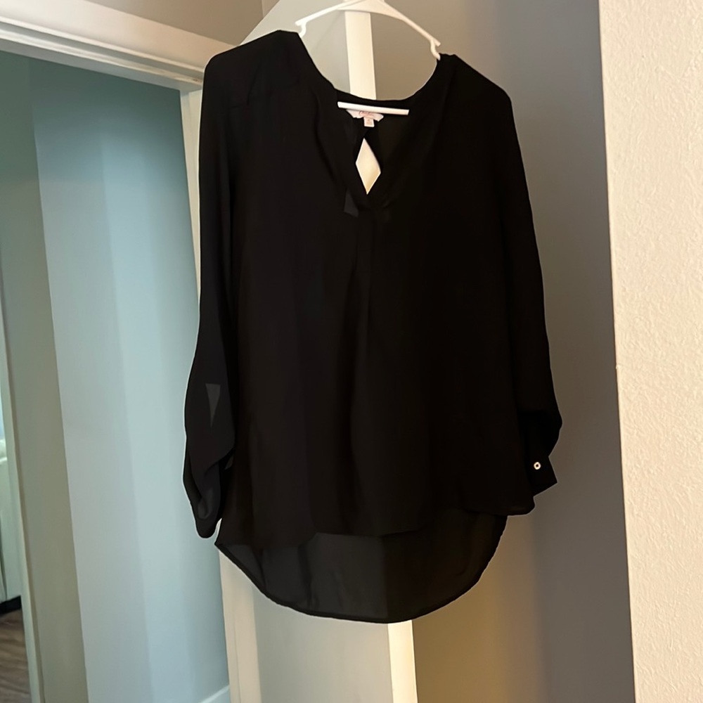 Black long sleeve blouse